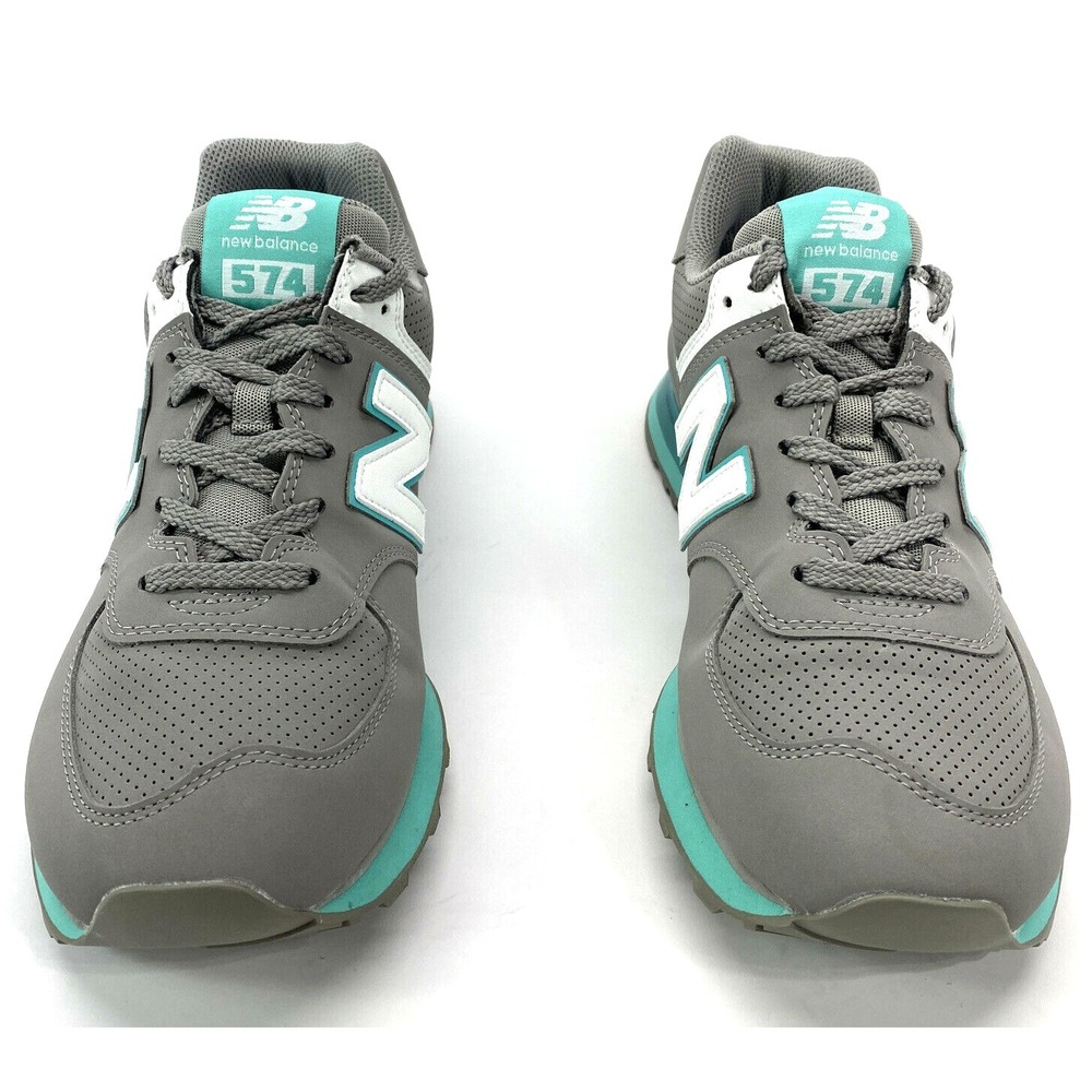 New Balance 574 Womens 11 B Grey Teal Walking Casual Running Shoe WL574EUB - Picture 3 of 5